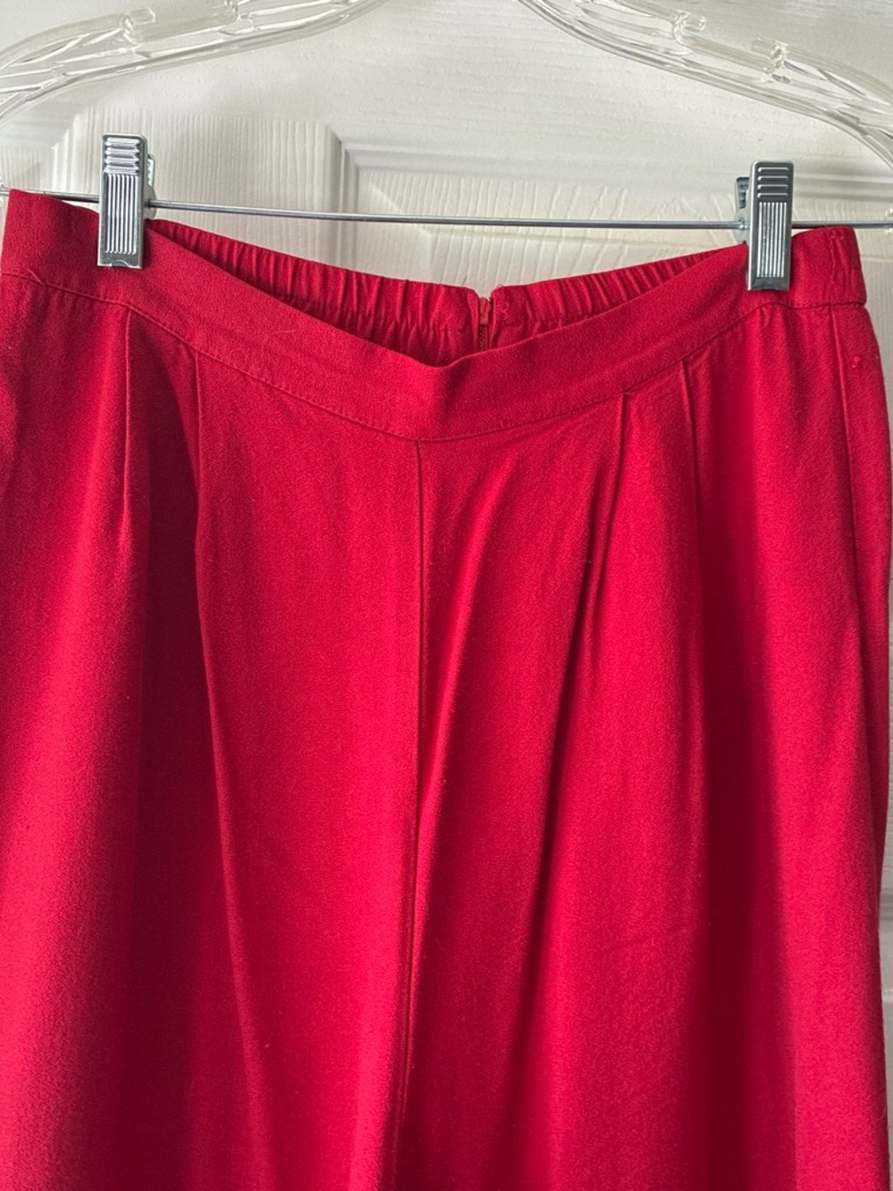 Red Wide-Leg Pants - Picture 2 of 4